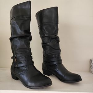 Bingo tall boots, black, size 9.5
